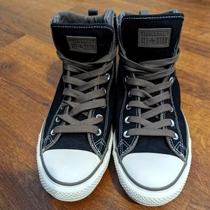 Men's Chuck Taylor All Star High Street size 10.5 Black and Gray "Like New"